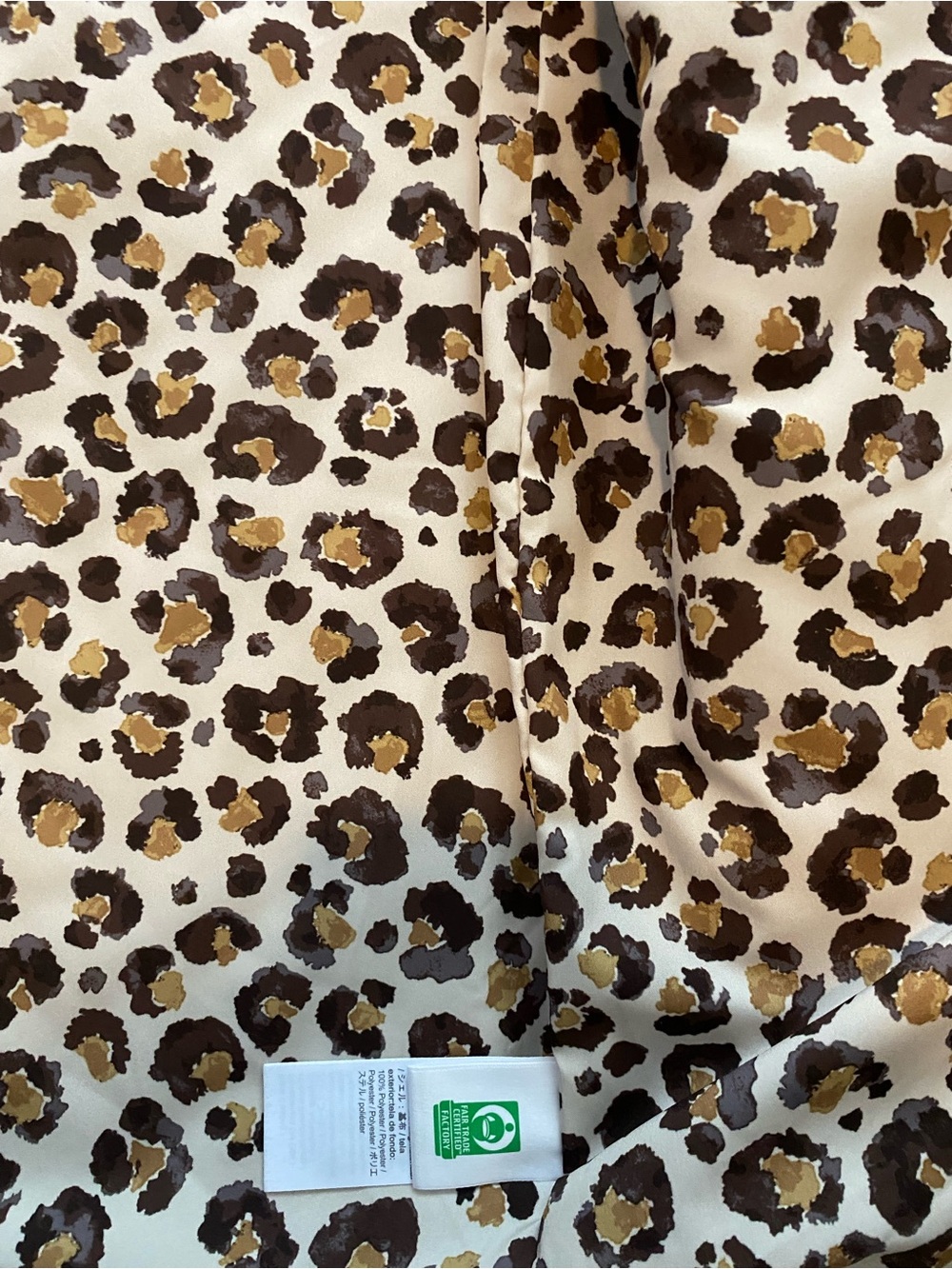 Olive Quilted ' Jacket with Leopard Lining - Picture 6 of 9
